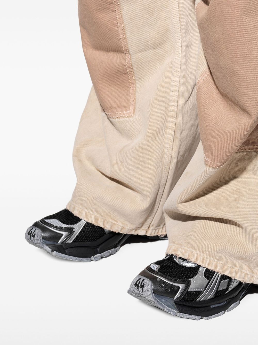 Balenciaga lace-up metallic trainers