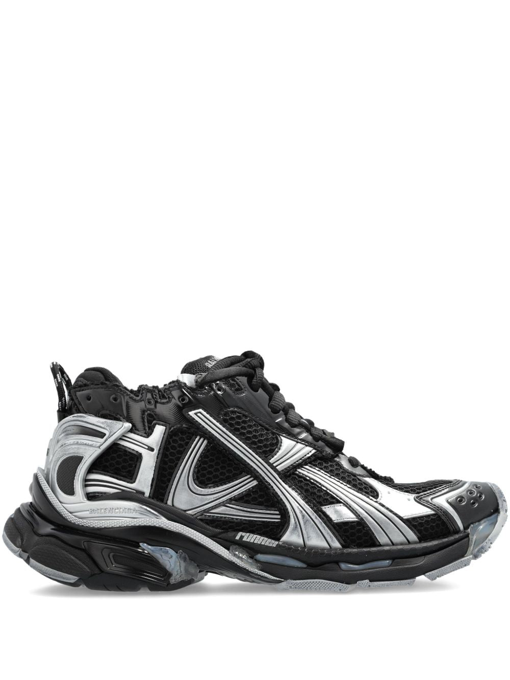 Balenciaga lace-up metallic trainers