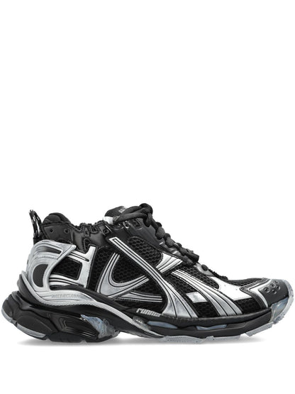 Balenciaga lace-up metallic trainers