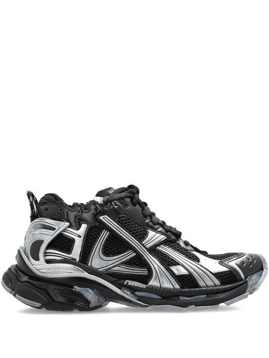 Balenciaga lace-up metallic trainers